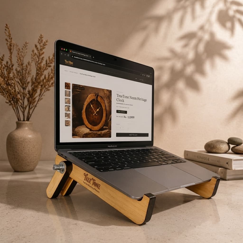Portable Wooden Laptop Stand